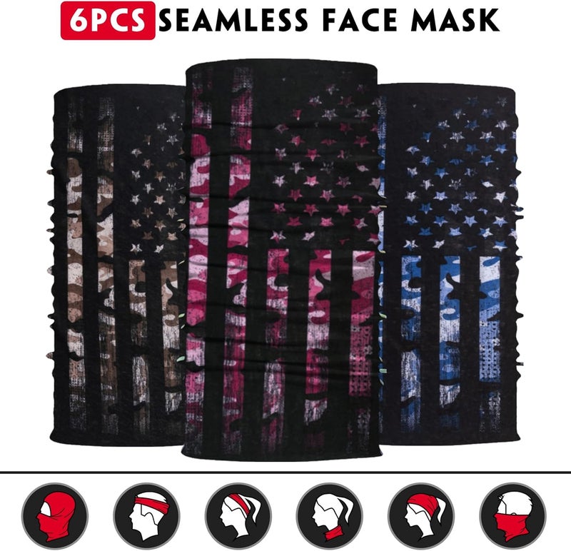 Venswell Neck Gaiter for Men Women Headwear Bandana Head Wrap Face Scarf Mask Cover Warmer Balaclava-Seamless & Versatile - Image 3
